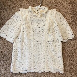 Sézane crochet blouse